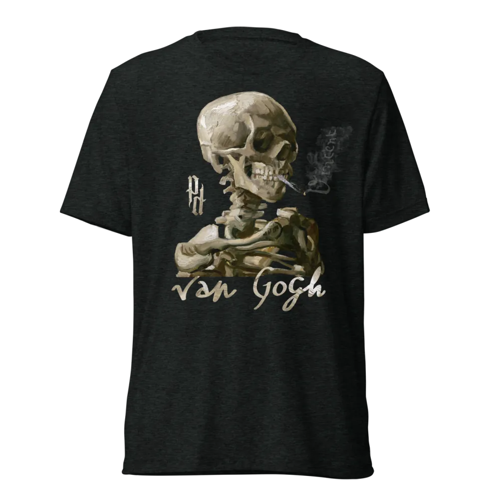 Van Gogh Smoking Skeleton T-Shirt